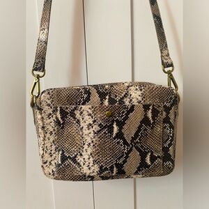 Madewell Transport Camera Bag Snake Embossed